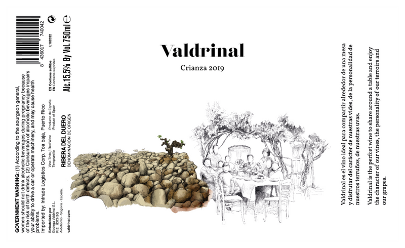 Valdrinal Crianza Tempranillo Tinto de Ribera del Duero 750ml