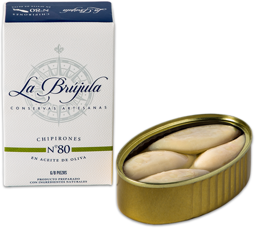 CONSERVAS LA BRÚJULA LB80 SMALL SQUIDS IN OLIVE OIL 6/8 3.8 ONZ