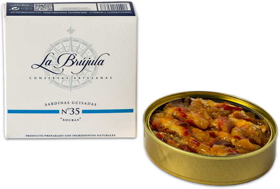 CONSERVAS LA BRÚJULA LB35 SARDINES IN SAUCE 4.6 ONZ.