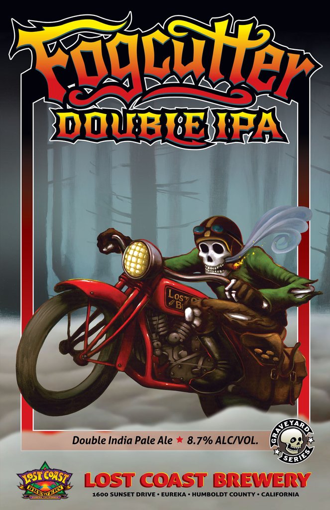 Lost Coast Cerveza Artesanal Fog Cutter 12 onz. Doble IPA 8.70% Alc.By Vol.
