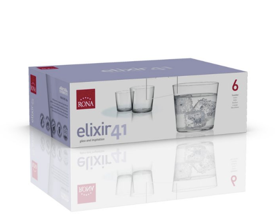 RONA VASO ELIXIR Art. No. 8031 410 Tumbler 410 ml 14 oz H 85mm 3 ¼"" D 93mm 3 ¾"