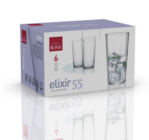 RONA VASO ELIXIR Art. No. 8031 550 Tumbler 550 ml 18 ¾oz H 155mm 6 "" D 82mm 3 ¼"