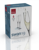 RONA COPA	SWAN	Art. No. 6650 190  Champagne Flute  190ml 6½oz  H278mm 11" D68mm 2¾"