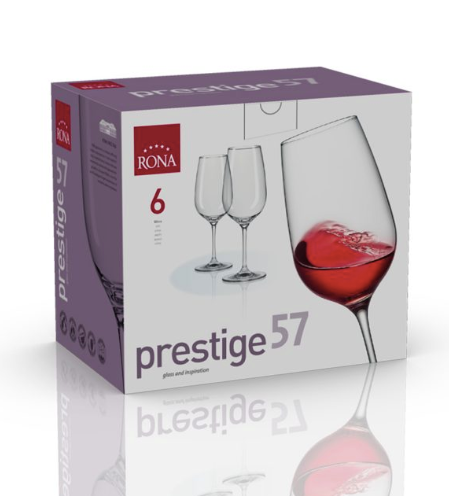 RONA COPA PRESTIGE	Art. No. 6339 570  Wine 570ml  19¼oz  H240mm 9½" D88mm 3½"
